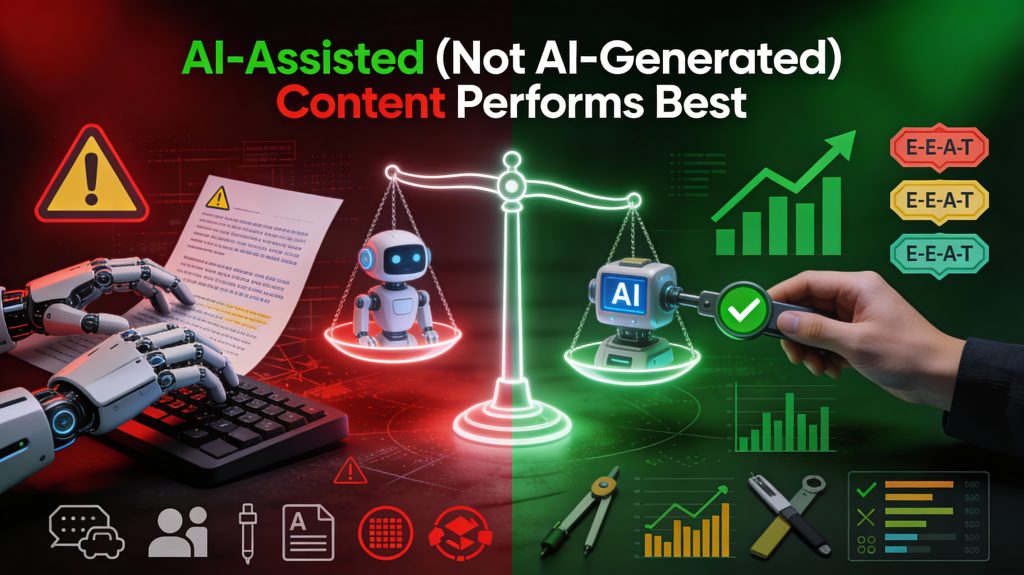 SEO trends 2025 AI-assisted content performance